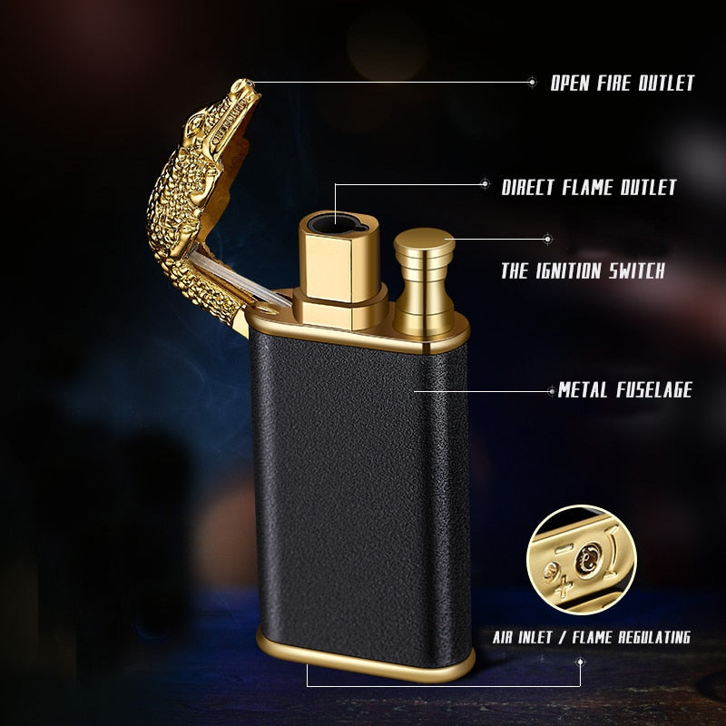 Super Mega Crocodile Dual Flame Jet Lighter