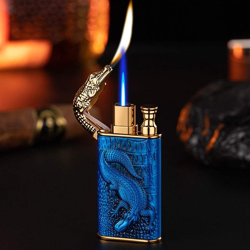 Super Mega Crocodile Dual Flame Jet Lighter