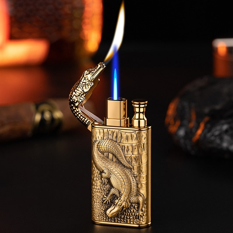 Super Mega Crocodile Dual Flame Jet Lighter