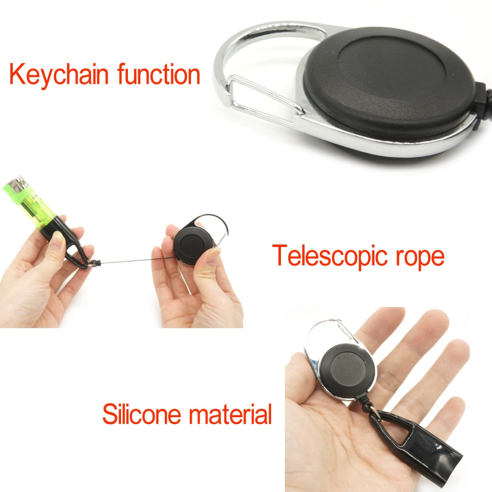 Clip on retractable lighter holder