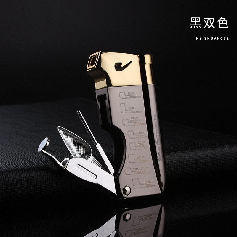 Electric pipe lighter with built-in pipe tools