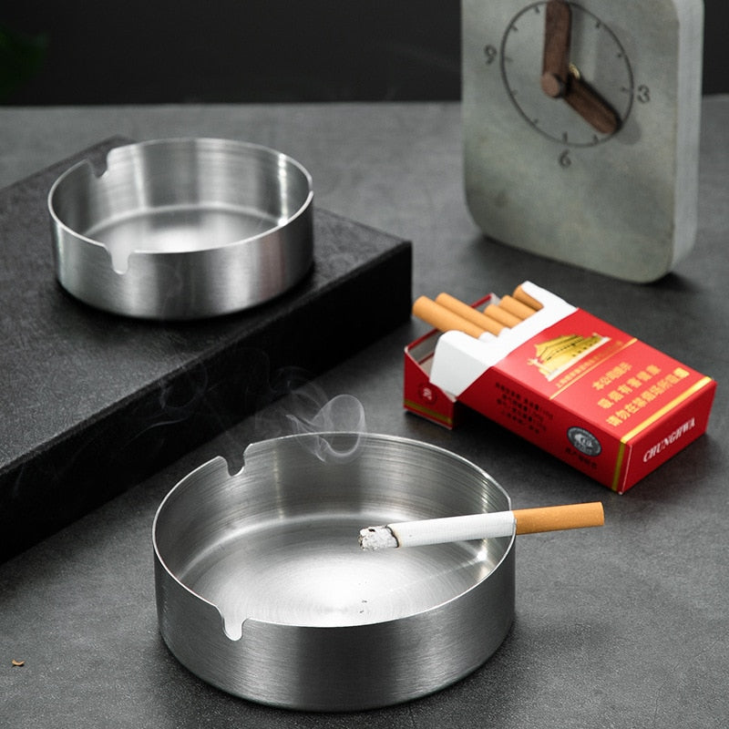 Stainless steel ashtray